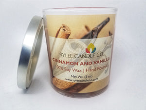 Cinnamon and Vanilla Scented Candle - 8oz - Rylee Candle Co.