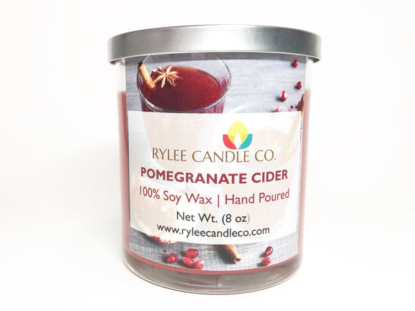 Pomegranate Cider Scented Candle - 8oz - Rylee Candle Co.