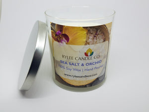 Sea Salt and Orchid Scented Candle - 8oz - Rylee Candle Co.