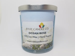 Ocean Rose Scented Candle 8oz - Rylee Candle Co.