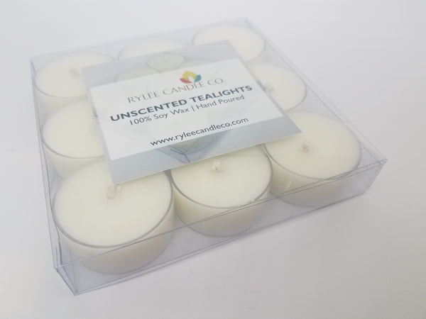 9 Pack Unscented Tealight Candles - Rylee Candle Co.