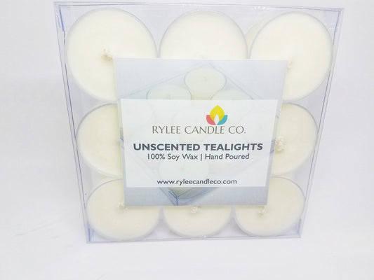9 Pack Unscented Tealight Candles - Rylee Candle Co.