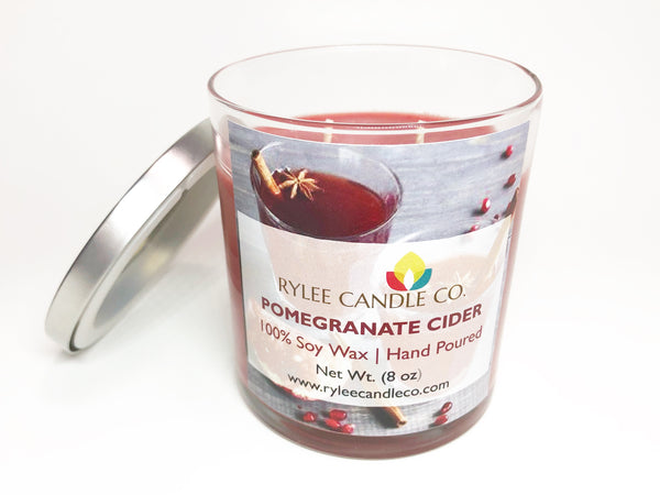 Pomegranate Cider Scented Candle - 8oz - Rylee Candle Co.