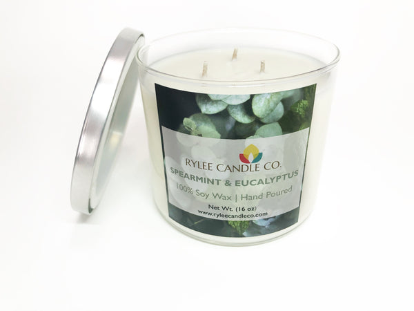 Spearmint / Eucalyptus Candle - 16oz - Rylee Candle Co.